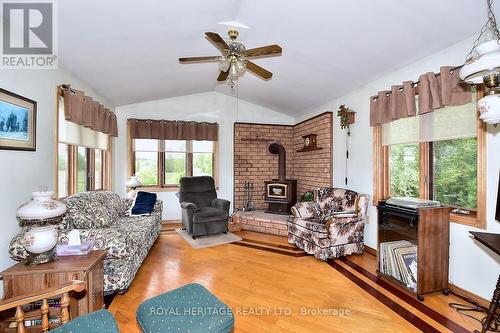 1766 Providence Line S, Otonabee-South Monaghan, ON - Indoor Photo Showing Living Room With Fireplace