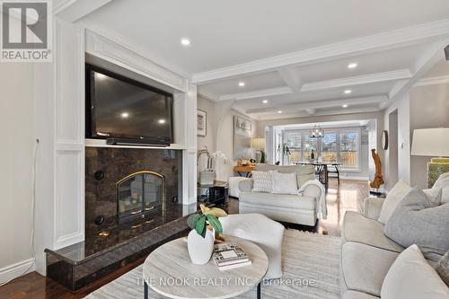 9 Hanover Court, Whitby, ON - Indoor Photo Showing Living Room With Fireplace
