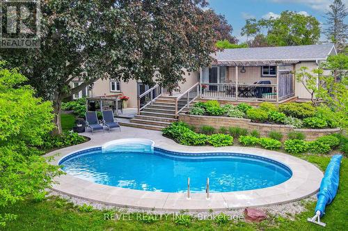 189 Angeline Street N, Kawartha Lakes, ON - Outdoor With In Ground Pool With Deck Patio Veranda With Backyard