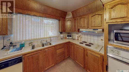 51 Daffodil Crescent, Regina, SK - Indoor Photo Showing Kitchen With Double Sink