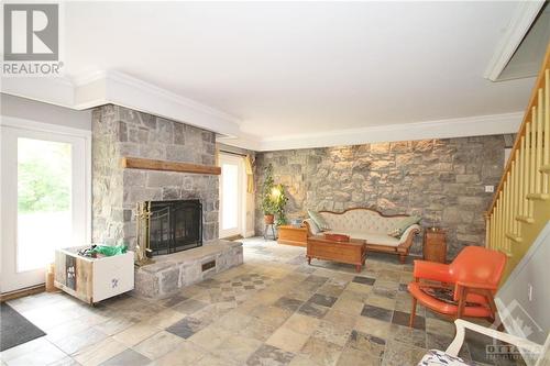 3000 Roger Stevens Drive, Ottawa, ON - Indoor Photo Showing Living Room With Fireplace