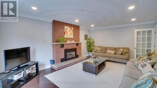 66 Glen Cannon Drive, Hamilton, ON - Indoor Photo Showing Living Room With Fireplace