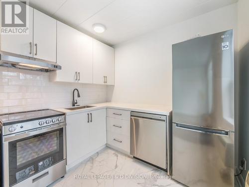 104 - 325 Sammon Avenue, Toronto, ON - Indoor Photo Showing Kitchen With Stainless Steel Kitchen