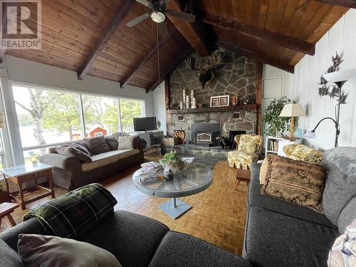 0 Top Lake, Island Lake, ON - Indoor Photo Showing Living Room With Fireplace