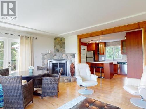2389 Wall Street, Texada Island, BC - Indoor Photo Showing Living Room With Fireplace