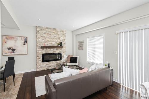 10 Crossings Way, Stoney Creek, ON - Indoor Photo Showing Living Room With Fireplace