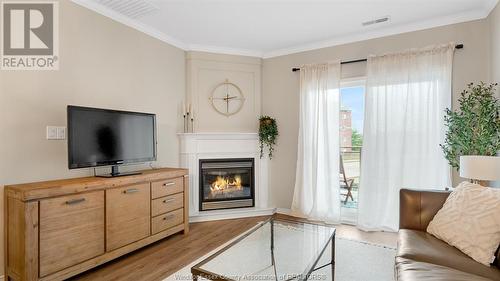 1885 Westview Park Boulevard Unit# 206, Lasalle, ON - Indoor Photo Showing Living Room With Fireplace