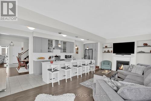 39 Reistwood Drive, Kitchener, ON - Indoor Photo Showing Living Room With Fireplace
