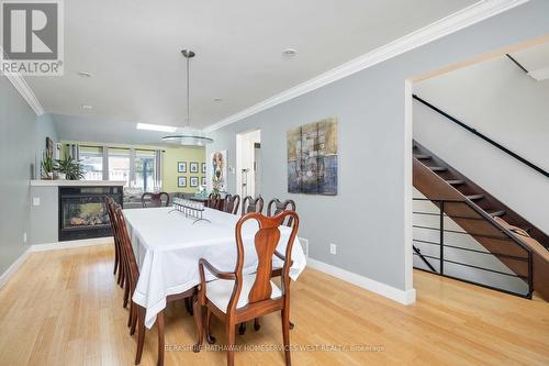 145 Speyside Drive, Oakville, ON - Indoor Photo Showing Dining Room With Fireplace