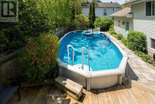 90 Manning Avenue, Collingwood, ON - Outdoor With Above Ground Pool With Deck Patio Veranda With Exterior