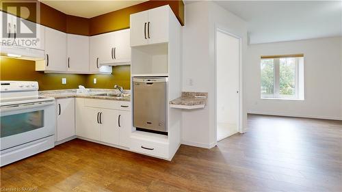 850 Alpha Street W Unit# 206, Owen Sound, ON - Indoor Photo Showing Kitchen With Double Sink