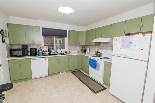 122 1St Street Se, Carman, MB - Indoor Photo Showing Kitchen With Double Sink