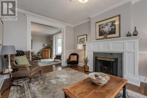 2411 Lakeshore Road, Burlington, ON - Indoor Photo Showing Living Room With Fireplace