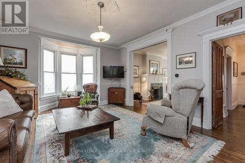 2411 Lakeshore Road, Burlington, ON - Indoor Photo Showing Living Room With Fireplace