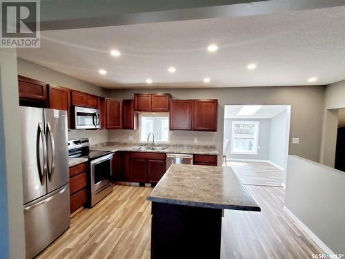 10 Mountain Drive, Carlyle, SK - Indoor Photo Showing Kitchen With Double Sink