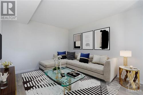 Main floor flex space. This photo is virtually staged. - 68 Cordage Street, Ottawa, ON - Indoor Photo Showing Living Room