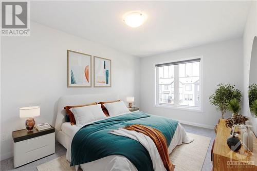 This photo is virtually staged. - 68 Cordage Street, Ottawa, ON - Indoor Photo Showing Bedroom