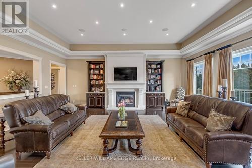 5100 14 Side Road, Milton, ON - Indoor Photo Showing Living Room With Fireplace