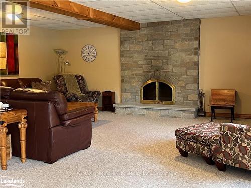 2332 Centre Line, Clearview, ON - Indoor Photo Showing Basement With Fireplace