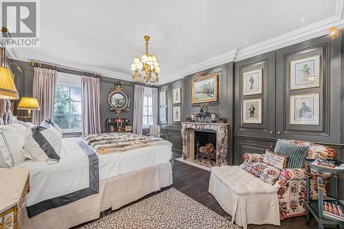 14455 Dufferin Street, King, ON - Indoor Photo Showing Bedroom With Fireplace