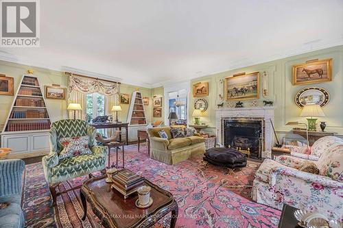 14455 Dufferin Street, King, ON - Indoor Photo Showing Living Room With Fireplace