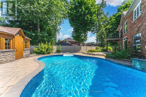 36 Glen Oak Court, Barrie (Little Lake), ON - Outdoor With In Ground Pool With Deck Patio Veranda With Backyard