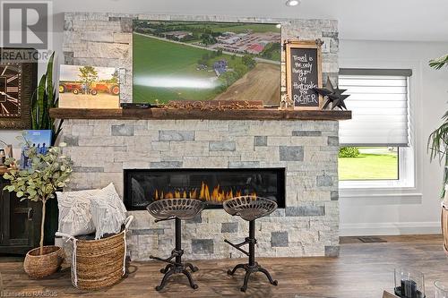 408082 Grey 4 Road, Maxwell, ON - Indoor Photo Showing Living Room With Fireplace