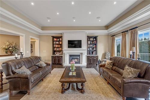 5100 14 Side Road, Milton, ON - Indoor Photo Showing Living Room With Fireplace