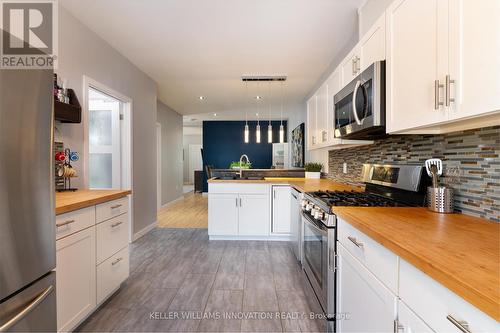 608 Upper James Street, Hamilton (Southam), ON - Indoor Photo Showing Kitchen With Double Sink