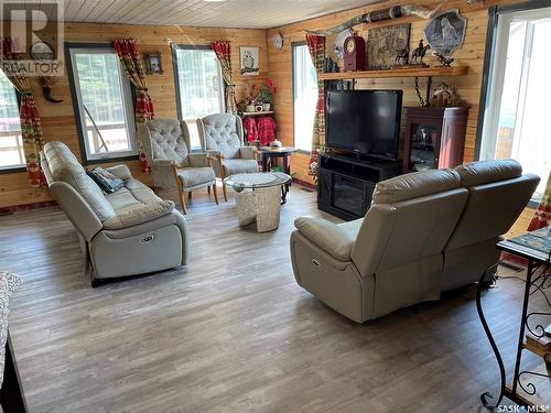 505 2Nd Avenue N, Loon Lake, SK - Indoor Photo Showing Living Room With Fireplace