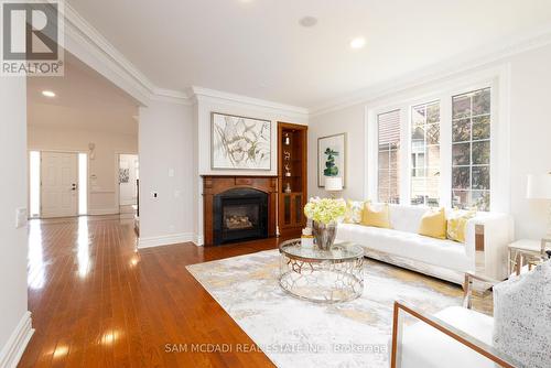 3862 O'Neil Gate, Mississauga (Erin Mills), ON - Indoor Photo Showing Living Room With Fireplace