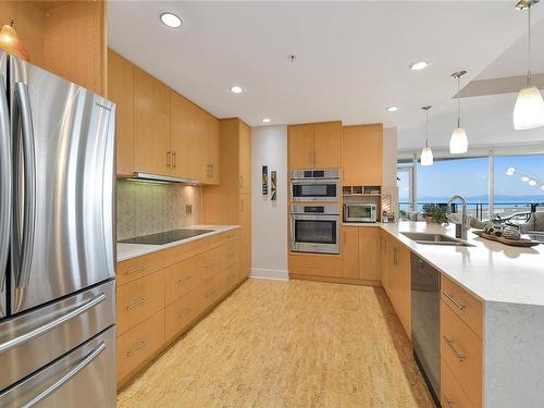 503-738 Sayward Hill Terr, Saanich, BC - Indoor Photo Showing Kitchen With Double Sink With Upgraded Kitchen