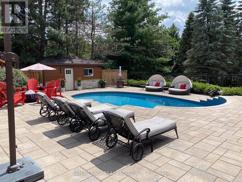 3 Huttonville Drive, Brampton (Huttonville), ON - Outdoor With In Ground Pool With Backyard