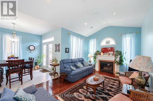 4 Pasadena Avenue, Brampton (Bram East), ON - Indoor Photo Showing Living Room With Fireplace