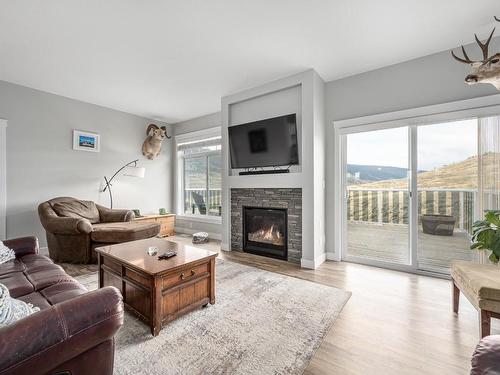 1460 Lopez Creek Drive, Cache Creek, BC - Indoor Photo Showing Living Room With Fireplace