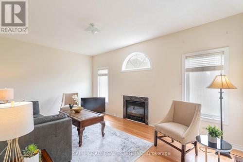 8 Long Meadow Road, Brampton (Bram East), ON - Indoor Photo Showing Living Room With Fireplace