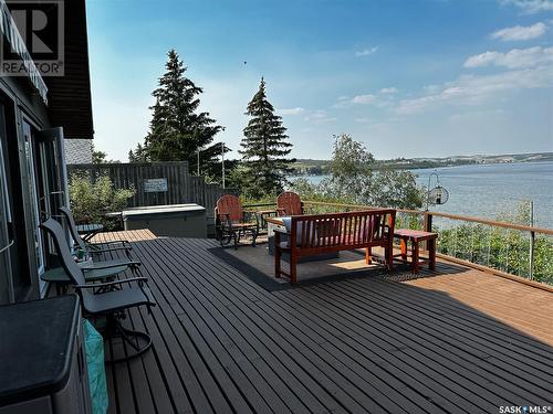 6 Sleepy Hollow Road, Jackfish Murray, SK - Outdoor With Body Of Water With Deck Patio Veranda