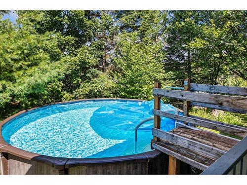 Backyard - 1613 Ch. Du Village, Saint-Adolphe-D'Howard, QC - Outdoor With Above Ground Pool With Backyard