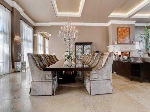 Dining room - 814 Rue Main, Hudson, QC - Indoor With Fireplace