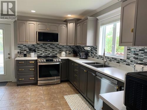 1852 Topsail Road, Paradise, NL - Indoor Photo Showing Kitchen With Double Sink With Upgraded Kitchen