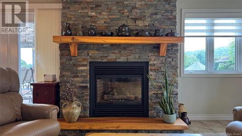 52 Levesque Street, Grand-Sault/Grand Falls, NB - Indoor Photo Showing Living Room With Fireplace