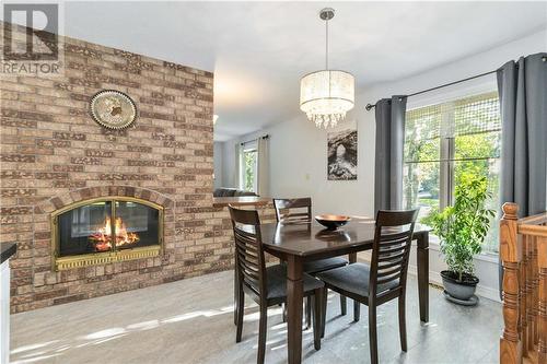 105 Bennett Avenue, Moncton, NB - Indoor Photo Showing Dining Room With Fireplace