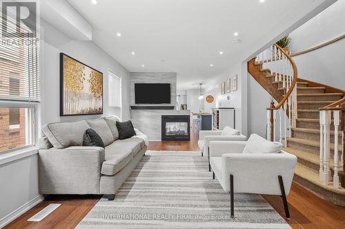 1794 Lampman Avenue, Burlington (Uptown), ON - Indoor Photo Showing Living Room With Fireplace