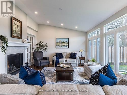 67 Centre Street S, Brampton, ON - Indoor Photo Showing Living Room With Fireplace