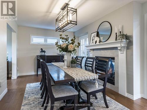 67 Centre Street S, Brampton, ON - Indoor Photo Showing Dining Room With Fireplace