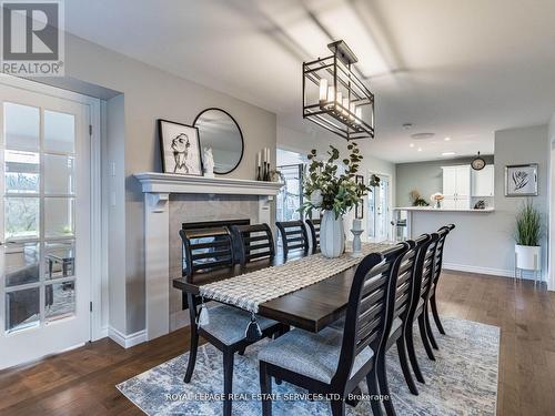 67 Centre Street S, Brampton, ON - Indoor Photo Showing Dining Room With Fireplace