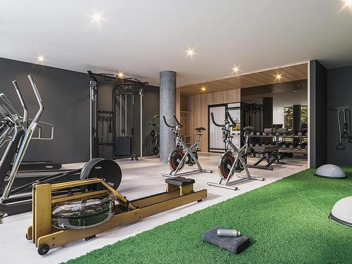 Exercise room - A807-425 Boul. Des Anciens-Combattants, Sainte-Anne-De-Bellevue, QC - Indoor Photo Showing Gym Room