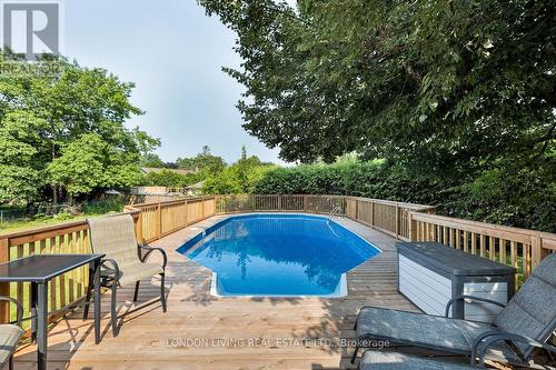 14 Conway Court, Zorra (Thamesford), ON - Outdoor With In Ground Pool With Deck Patio Veranda