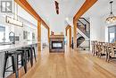 63011 Dufferin Rd 3 Road, East Garafraxa, ON  - Indoor Photo Showing Dining Room With Fireplace 