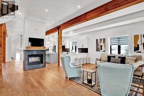 63011 Dufferin Rd 3 Road, East Garafraxa, ON - Indoor Photo Showing Living Room With Fireplace